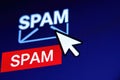 Pixel cursor, icon - direct spam visual Royalty Free Stock Photo